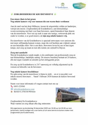 Nog enkele kamers vrij voor mensen die een warm huis verdienen